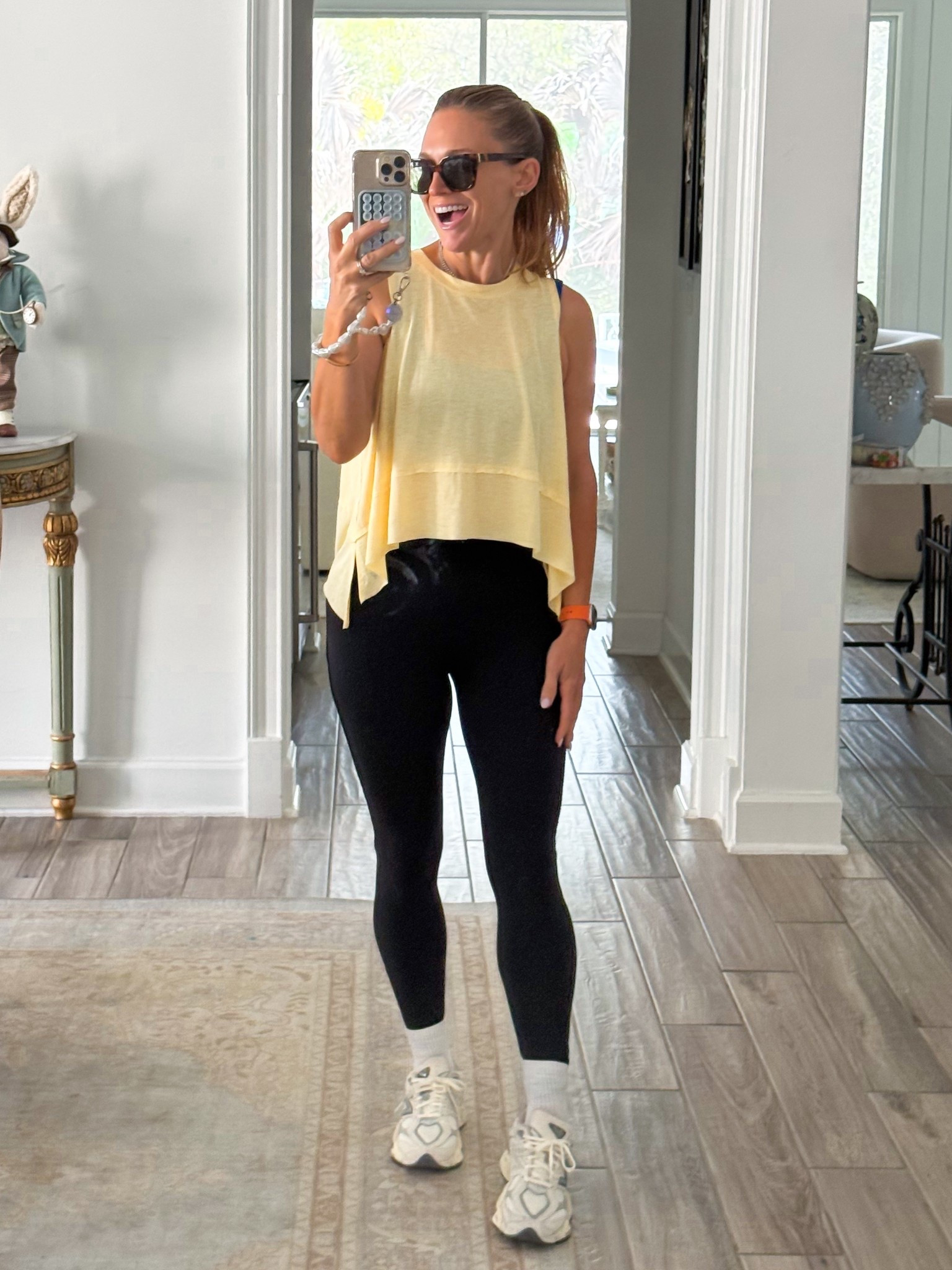 Butter yellow forever 💛 free people tempo tank, lululemon align, new balance 9060s. Perfect workout fit 💪🏻
Wearing XS in the tank + size 2 in the leggings. Shoes are true to size. 



#LTKmomlife #LTKActive #LTKPetite