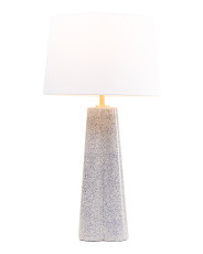 17x32 Faux Shagreen Quatrefoil Table Lamp | Marshalls