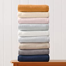 100% Cotton Waffle Weave Thermal Blanket. Super Soft Season Layering. Mikala Collection (King, Pa... | Amazon (US)