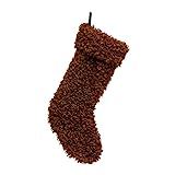 Creative Co-Op Sherpa Fabric Stocking, Brown | Amazon (US)