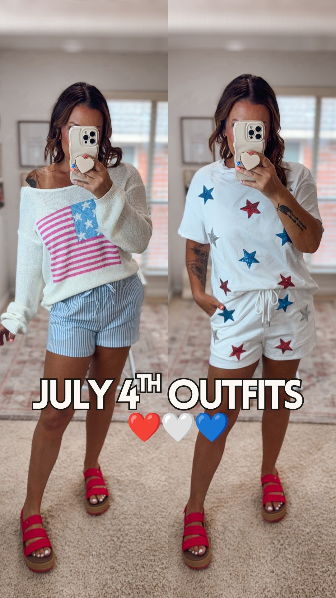 4th of July outfit inspo from Amazon ❤️🤍💙 the star set is comfy enough to wear as pj’s. My flag sweater is old so I linked similar options.

#LTKSeasonal