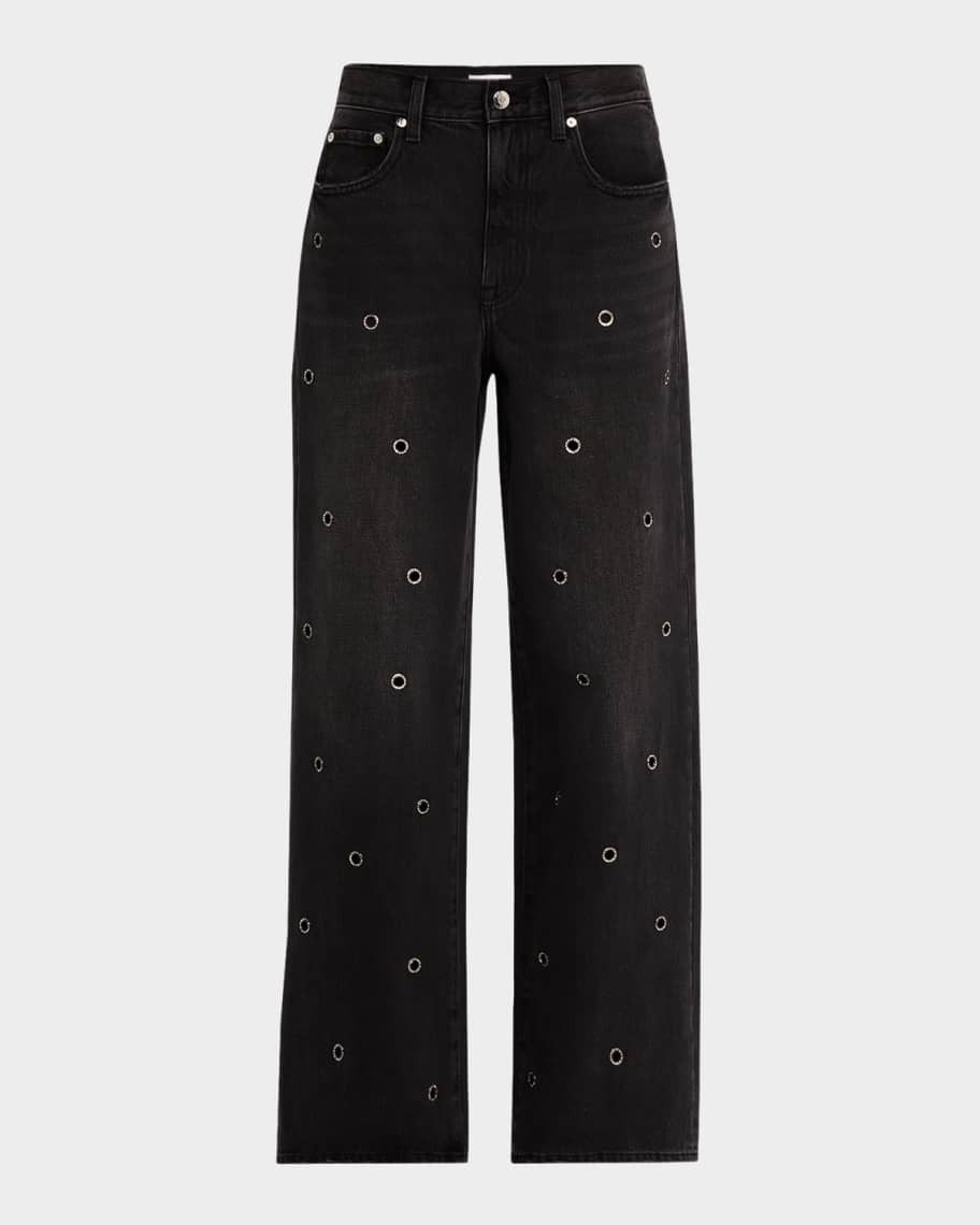 PISTOLA Hendrix High-Rise Baggy Grommet Jeans | Neiman Marcus