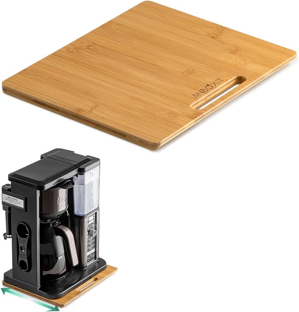 Bamboo Appliance Slider, Sliding Tray for Coffee Maker, Kitchen Countertop Appliance Rolling Tray... | Amazon (US)