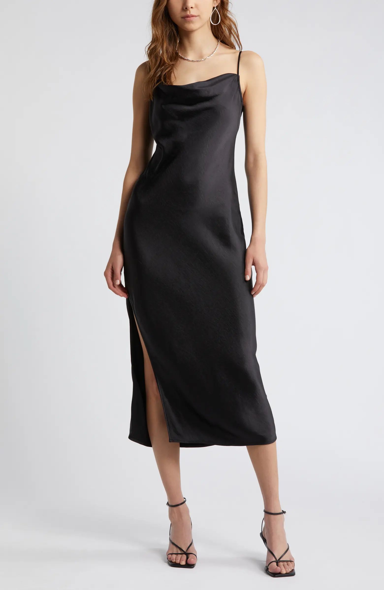 Cowl Neck Satin Slipdress | Nordstrom