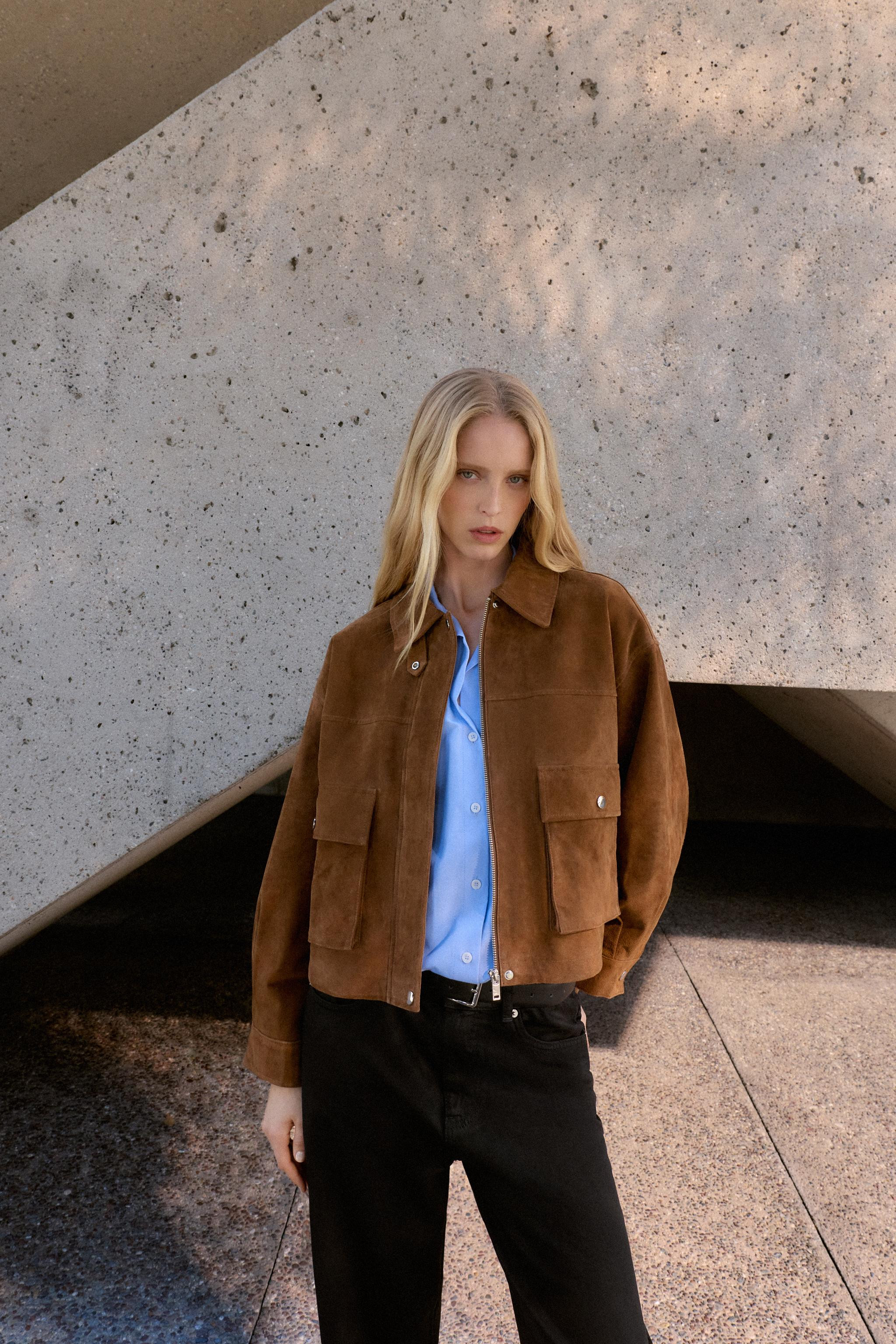 100% LEATHER BOMBER JACKET | Zara US