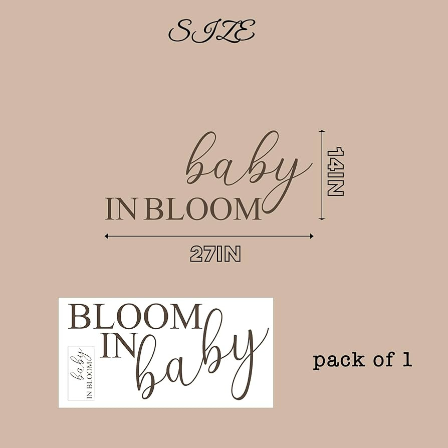 Baby in Bloom Wall Decal - Baby Shower Party Balloon Arch Decals,Gender Reveal Party Supplies,Bab... | Amazon (US)
