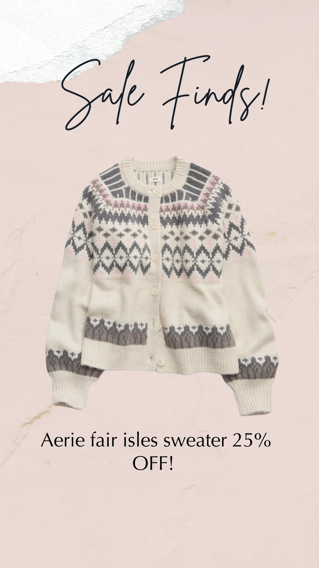 Aerie sweater, fair isles sweater, gifts for her 

#LTKHoliday #LTKSaleAlert #LTKGiftGuide