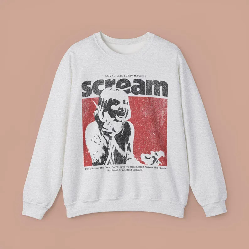 Retro Horror Halloween Sweatshirt: Scream Movie, Slasher Shirt | Etsy (Global)