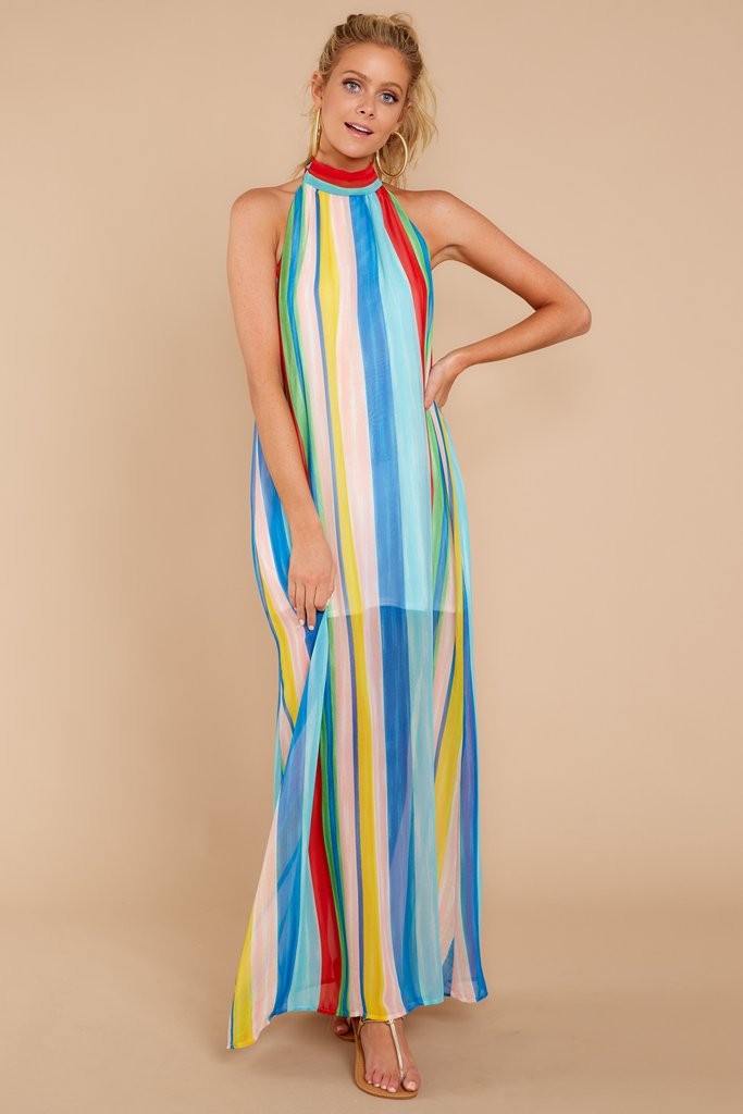 Better Than The Best Rainbow Multi Maxi Dress | Red Dress 