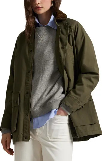 Relaxed Cotton Twill Utility Jacket | Nordstrom
