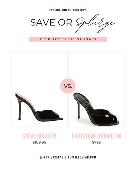 I love the look of the Dolly Me peep toe mule sandals by Christian Louboutin,  but the $795 price tag is not in todays budget.

I found these similar sandals by Steve Madden for $109.95, which are a great budget friendly option. I have them in the rhinestone option, and I recommend sizing up! 💖

#LTKShoeCrush #LTKSeasonal