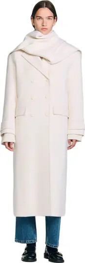 Oversized Wool Coat with removable scarf | Nordstrom