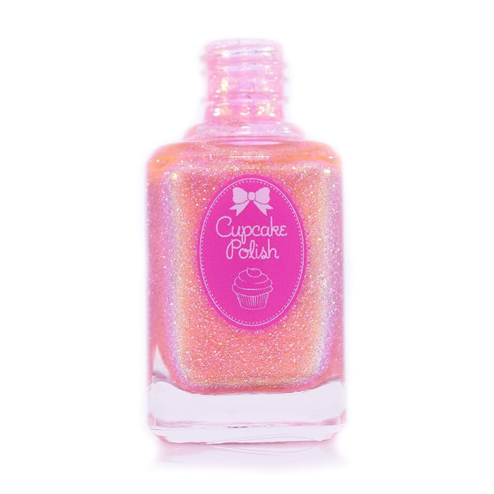 Shimmering Sunburst -Coral Holographic Aurora Iridescent Shifting Nail Polish by Cupcake Polish | Amazon (US)