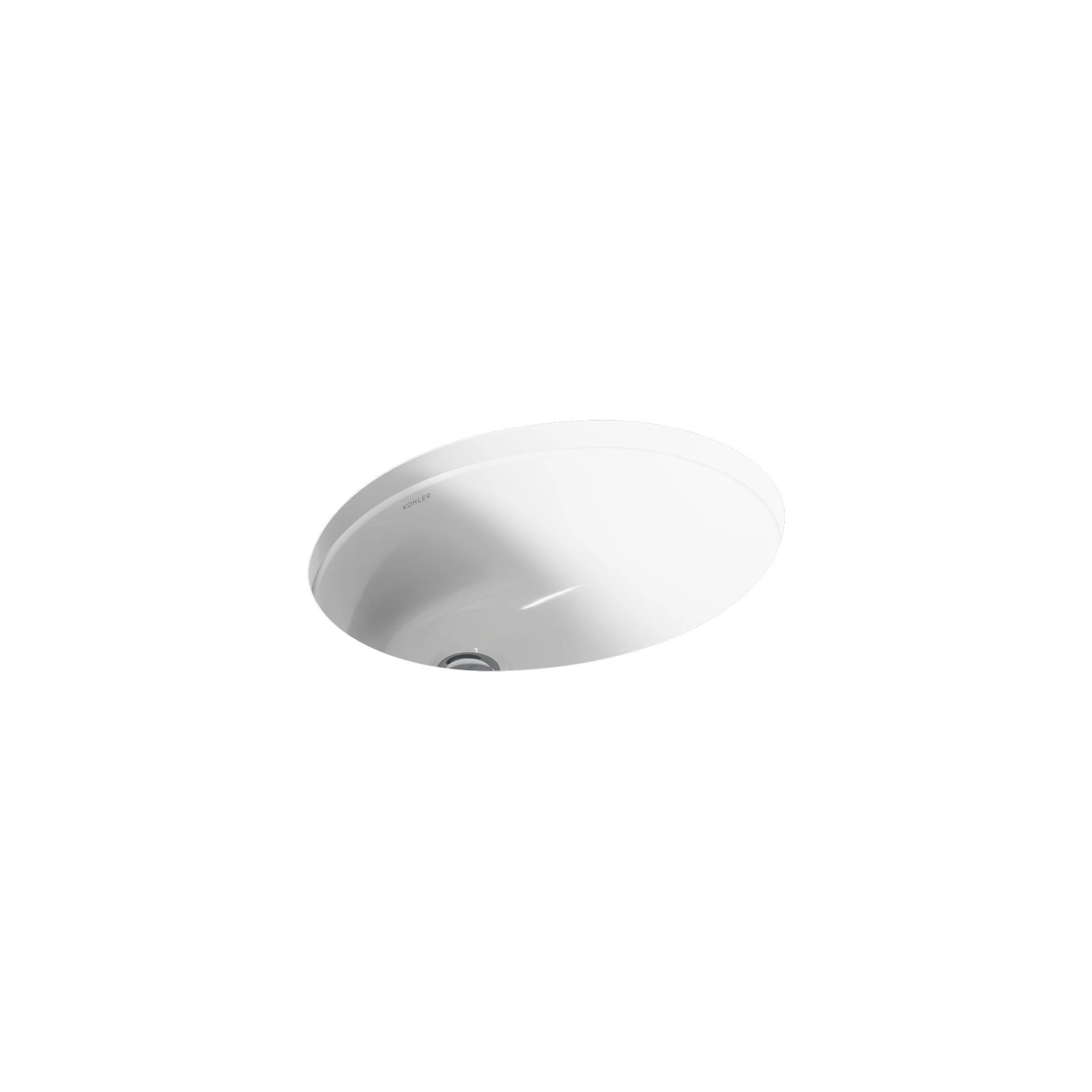 Caxton Ceramic Oval Undermount Bathroom Sink with Overflow K-2209-0 | Wayfair North America
