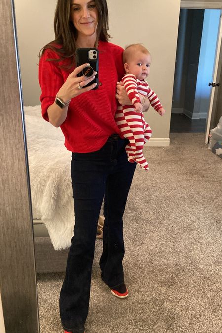 This cropped sweater was perfect for nursing while out. And I absolutely LOVE these jeans! They’re stretchy, comfortable & the high waist is perfect. 

#LTKfindsunder50 #LTKbaby #LTKsalealert
