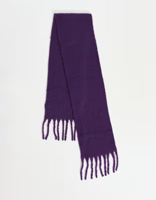 Bershka oversized chunky scarf in purple | ASOS (Global)