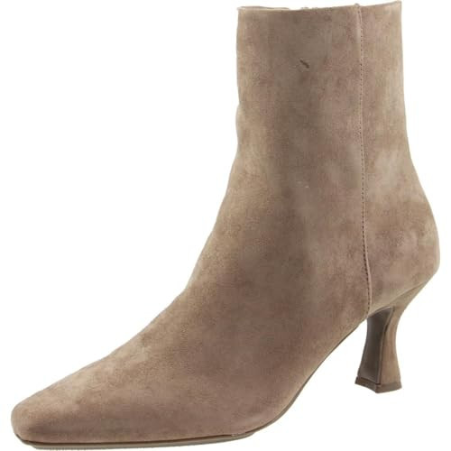 Anne Klein Womens Pablo Faux Leather Heeled Booties Tan 9 Medium (B,M) | Amazon (US)