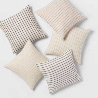 Oversized Cotton Striped Square Throw Pillow - Threshold™ | Target