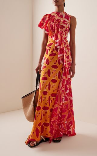 Lali Ruffled Silk Maxi Dress | Moda Operandi (Global)