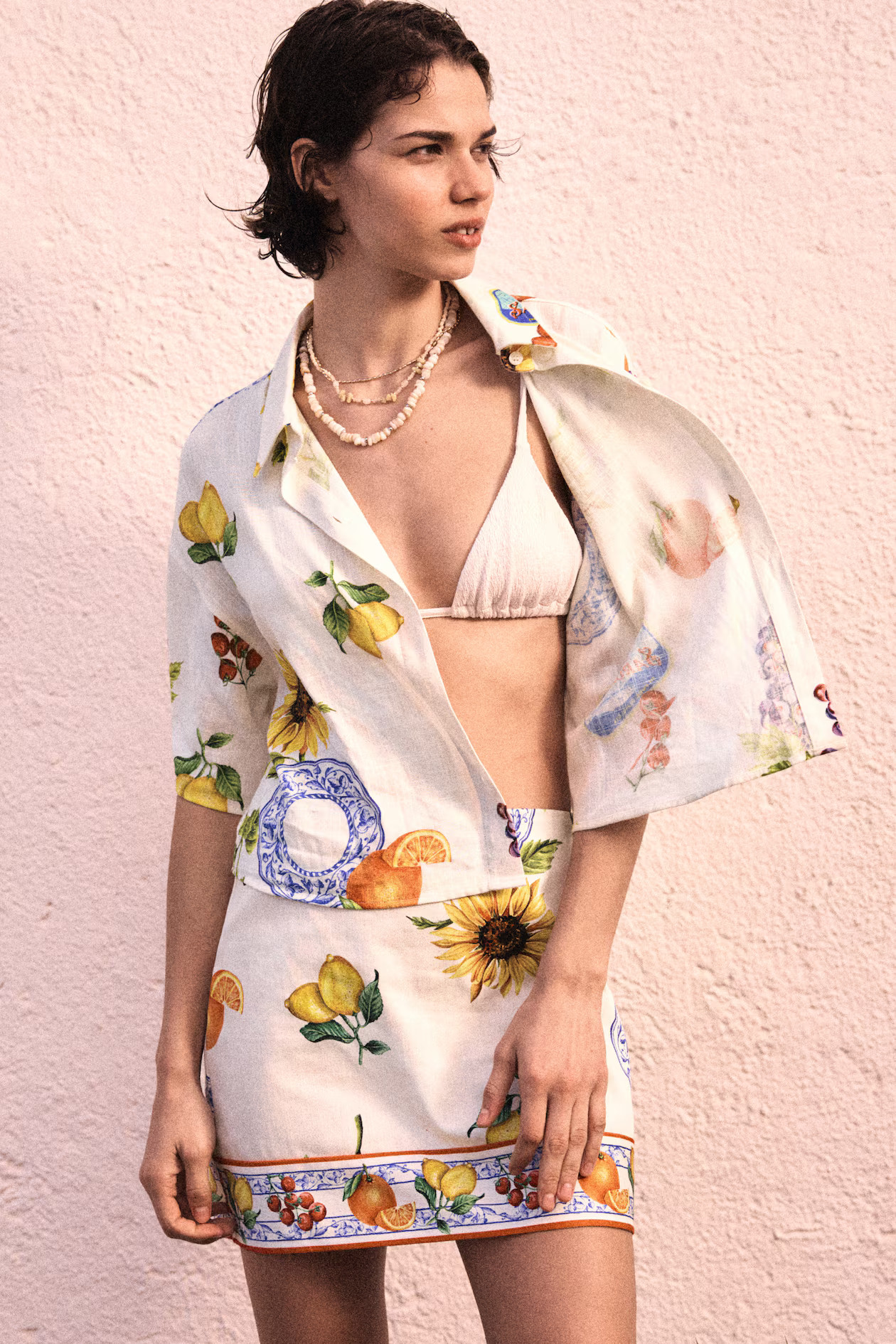 Printed linen-blend shirt | H&M (UK, MY, IN, SG, PH, TW, HK)