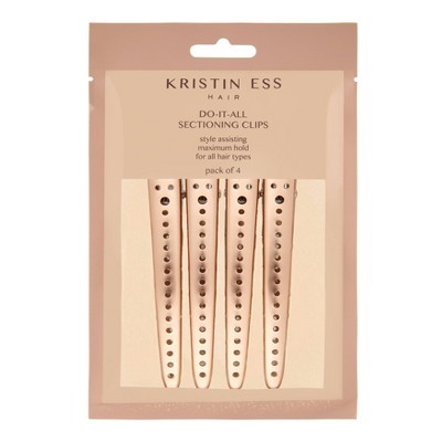 Kristin Ess Do-It-All Sectioning Clips for Hair Styling + Blow Drying - Non Slip, No Crease - 4ct | Target