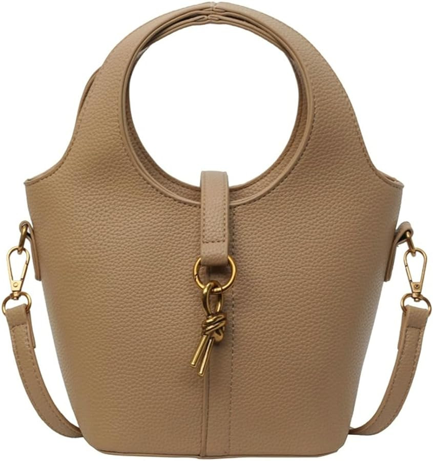 Women Bucket Bag PU Leather Hobo Bag Fashion Shoulder Crossbody Bag Vintage Tote Bag Small Handab... | Amazon (US)