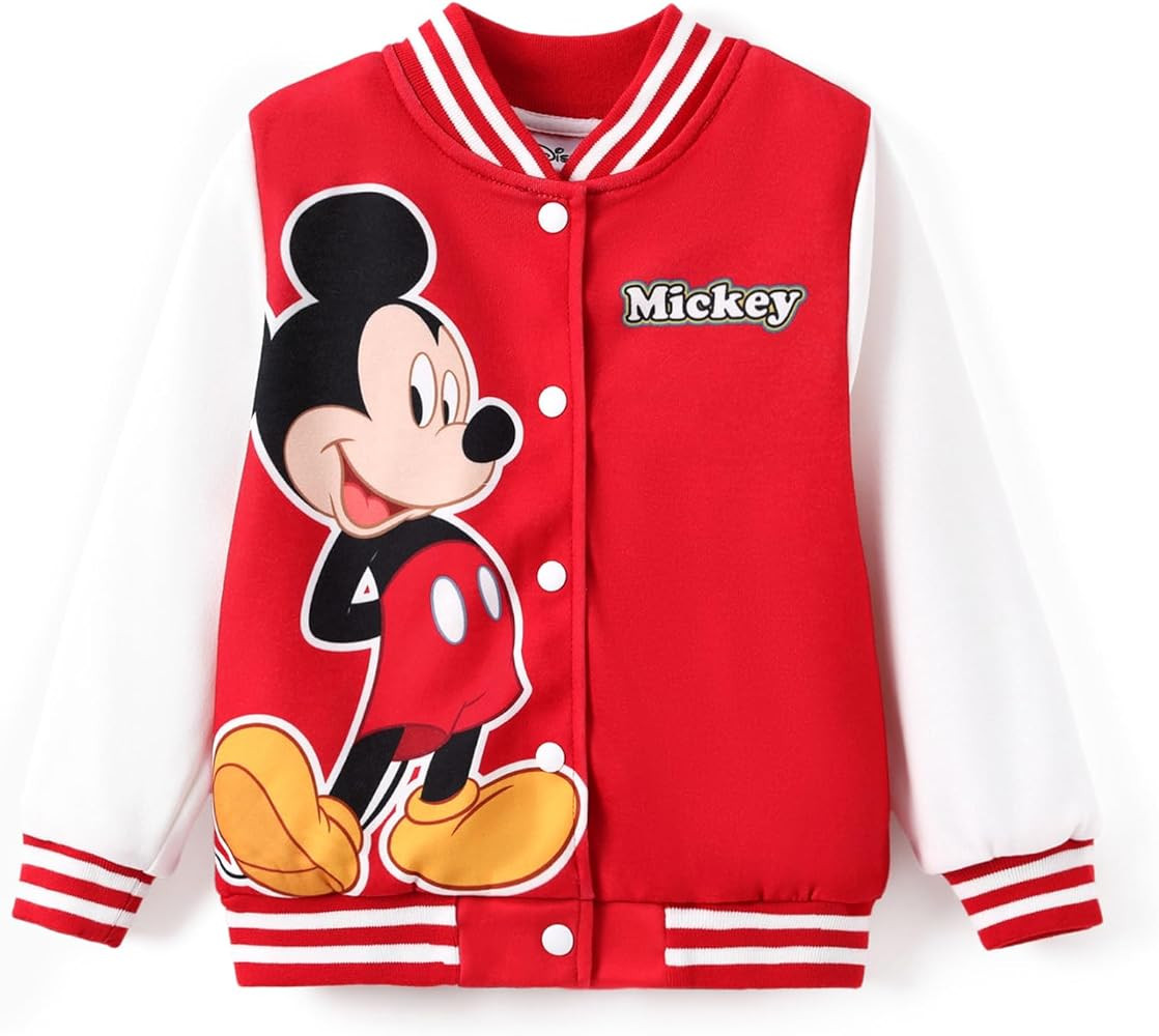 Disney Minnie Mickey Stitch Princess Frozen Elsa Marvel Jacket Lightweight Coat Button up Color B... | Amazon (US)