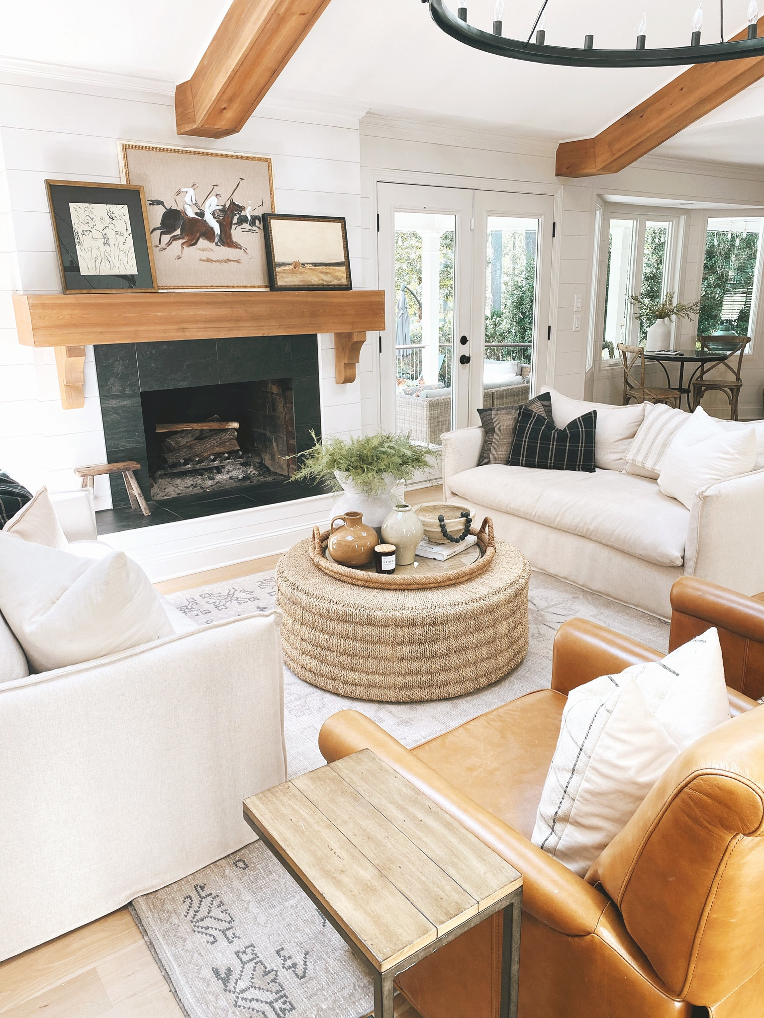 Living room decor, living room inspo, open concept living, pottery barn, McGee & Co, fireplace decor, mantel decor, coffee table decor, transitional living room 

#LTKstyletip #LTKhome #LTKSeasonal