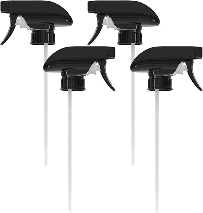 4 Pcs Spray Nozzle for Bottles - Spray Bottle Tops Replacement, Durable Plastic, Adjustable Lengt... | Amazon (US)