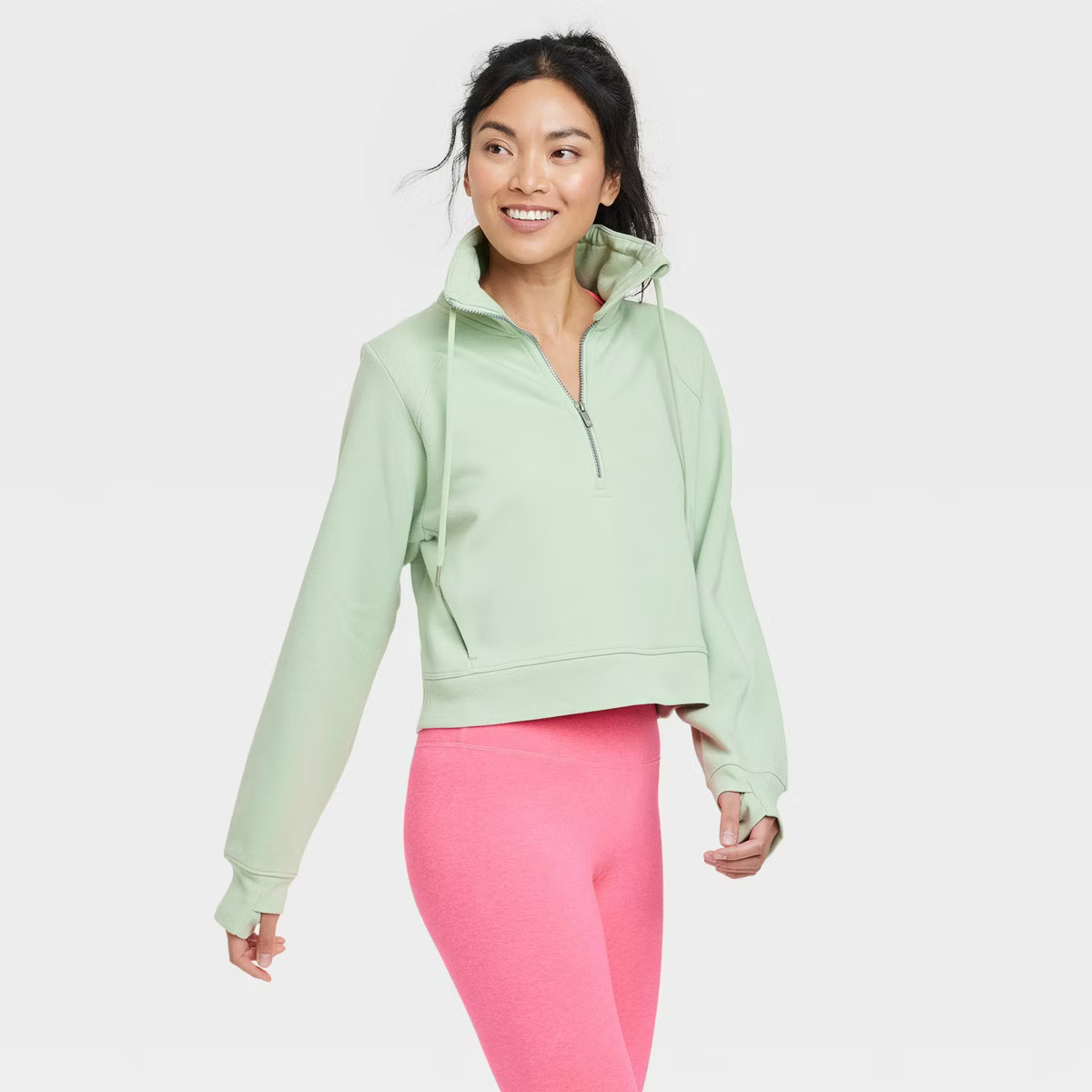 Women's Fleece Half Zip Pullover - All In Motion™ | Target
