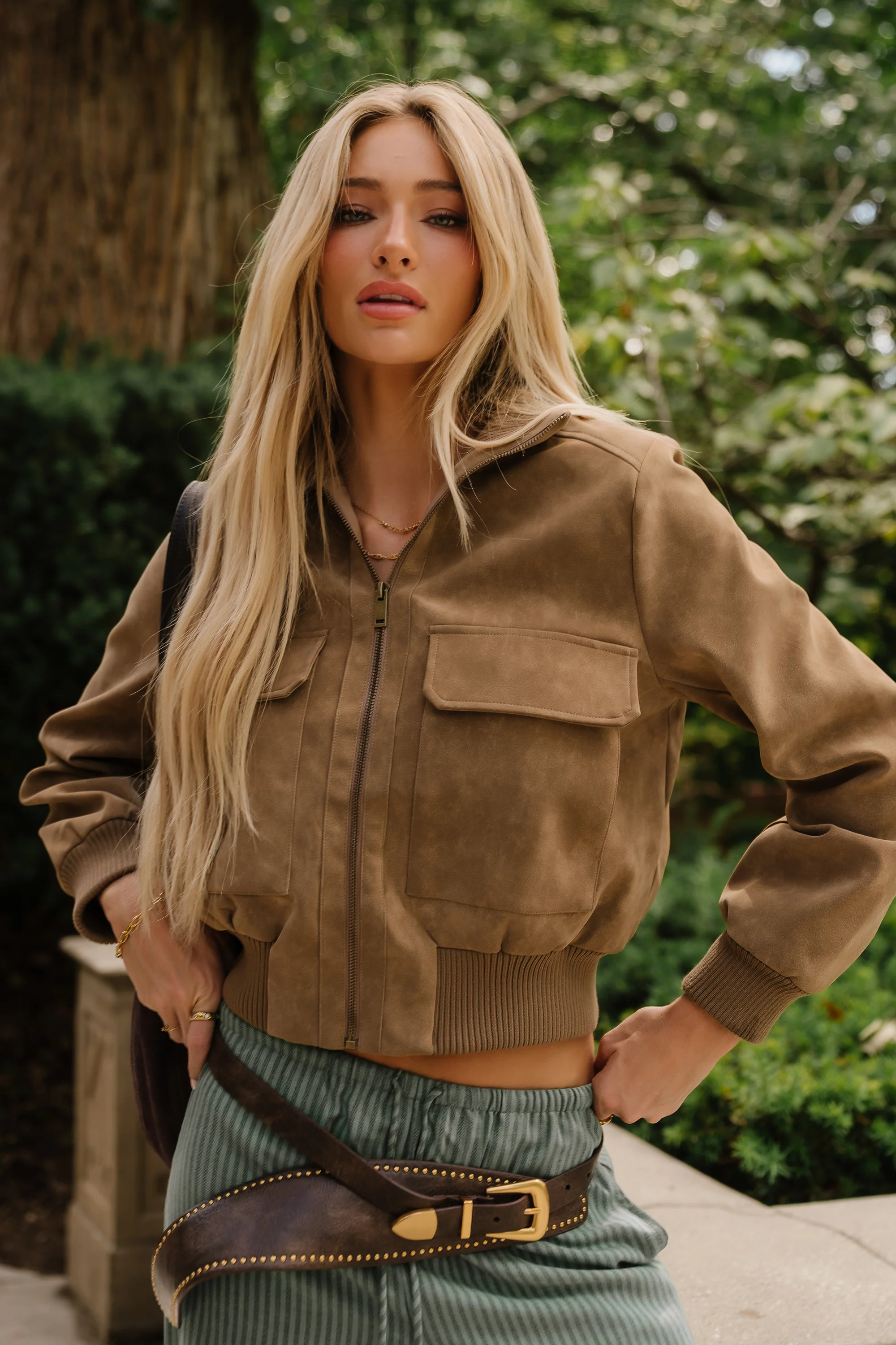 PREORDER - Wrenley Suede Bomber Jacket | Böhme US