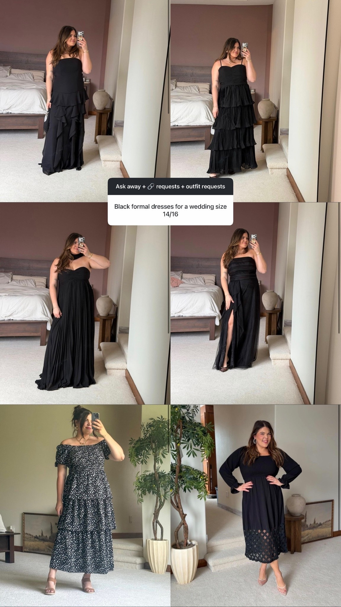 Amazon black formal dresses as a size 14/size 16

Wedding guest dress, black tie ￼