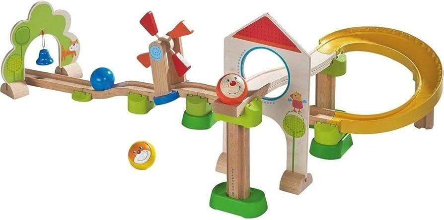 HABA Kullerbu Windmill Playset - 25 Piece Train Track for Balls Starter Set with Special Effects | Amazon (US)