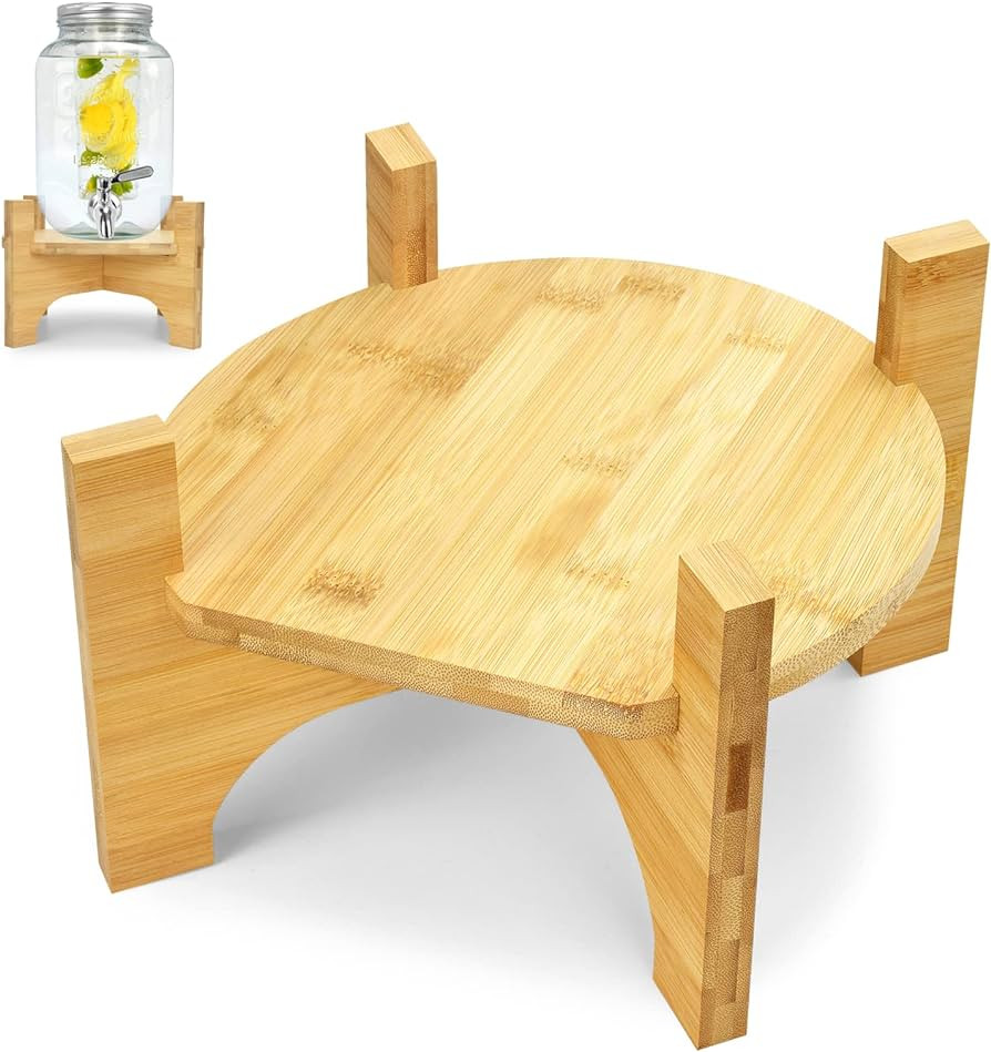 Drink Dispenser,Water Dispenser And Beverage Dispenser Stand(Natural Bamboo).Fit Max 8.66 Inch Gl... | Amazon (US)