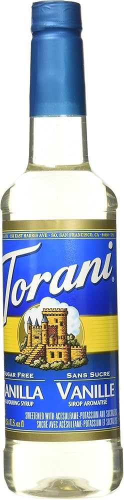 Torani Sugar Free Vanilla Syrup, PET Bottle, 750 milliliters | Amazon (CA)