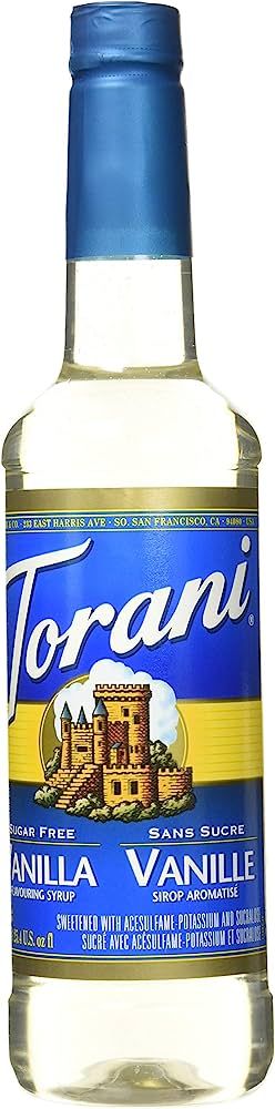 Torani Sugar Free Vanilla Syrup, PET Bottle, 750 milliliters | Amazon (CA)