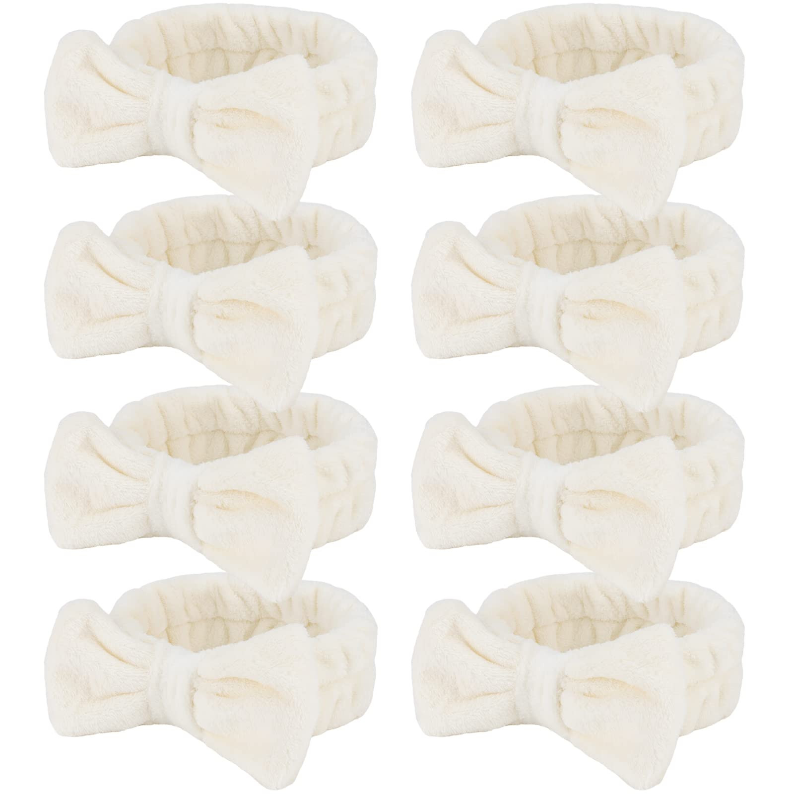 Ondder Spa Headband for Washing Face 8 Pack Beige Skincare Headbands for Women Girls Terry Cloth ... | Amazon (US)