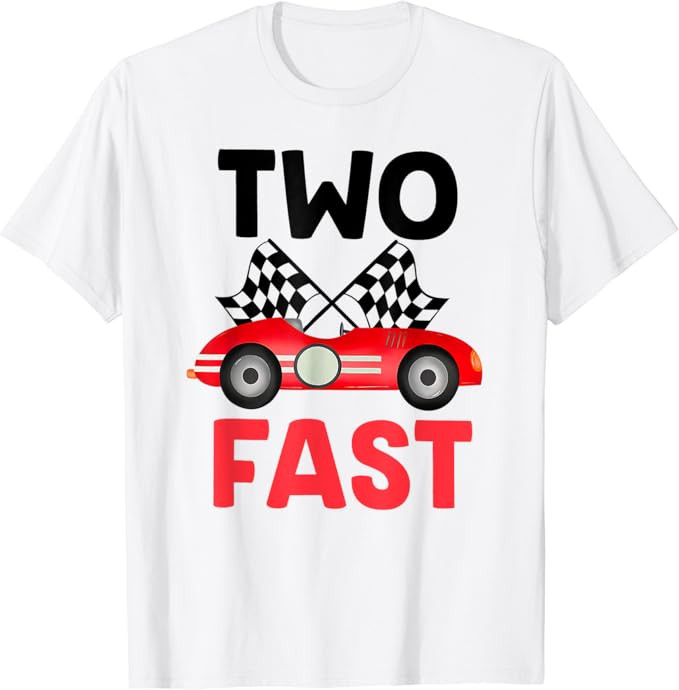 Two Fast Birthday Shirt 2 Fast 2 Curious Decorations 2nd T-Shirt | Amazon (US)