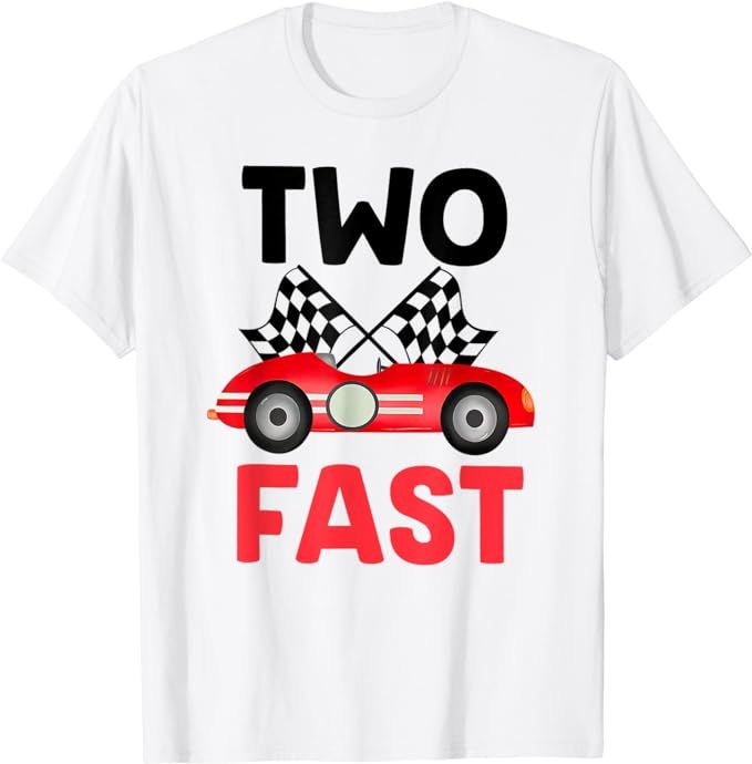 Two Fast Birthday Shirt 2 Fast 2 Curious Decorations 2nd T-Shirt | Amazon (US)