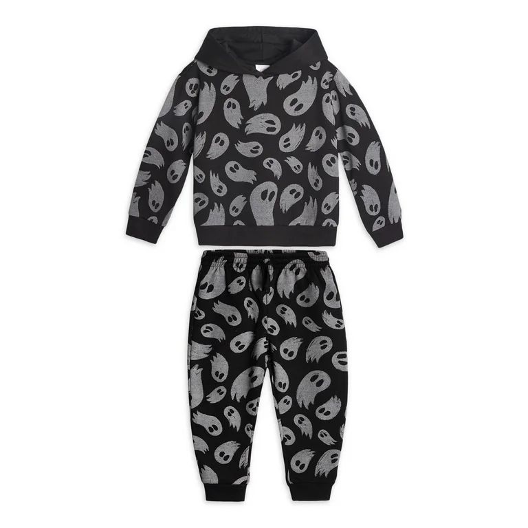 Wonder Nation Toddler Boys or Girls Halloween Fleece Outfit Set, 2-Piece Set, Sizes 2T-5T | Walmart (US)