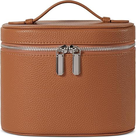 Makeup Bag, Travel Make up Case with Compartments and Handle, Portable Cosmetic Organizer Bags,To... | Amazon (US)