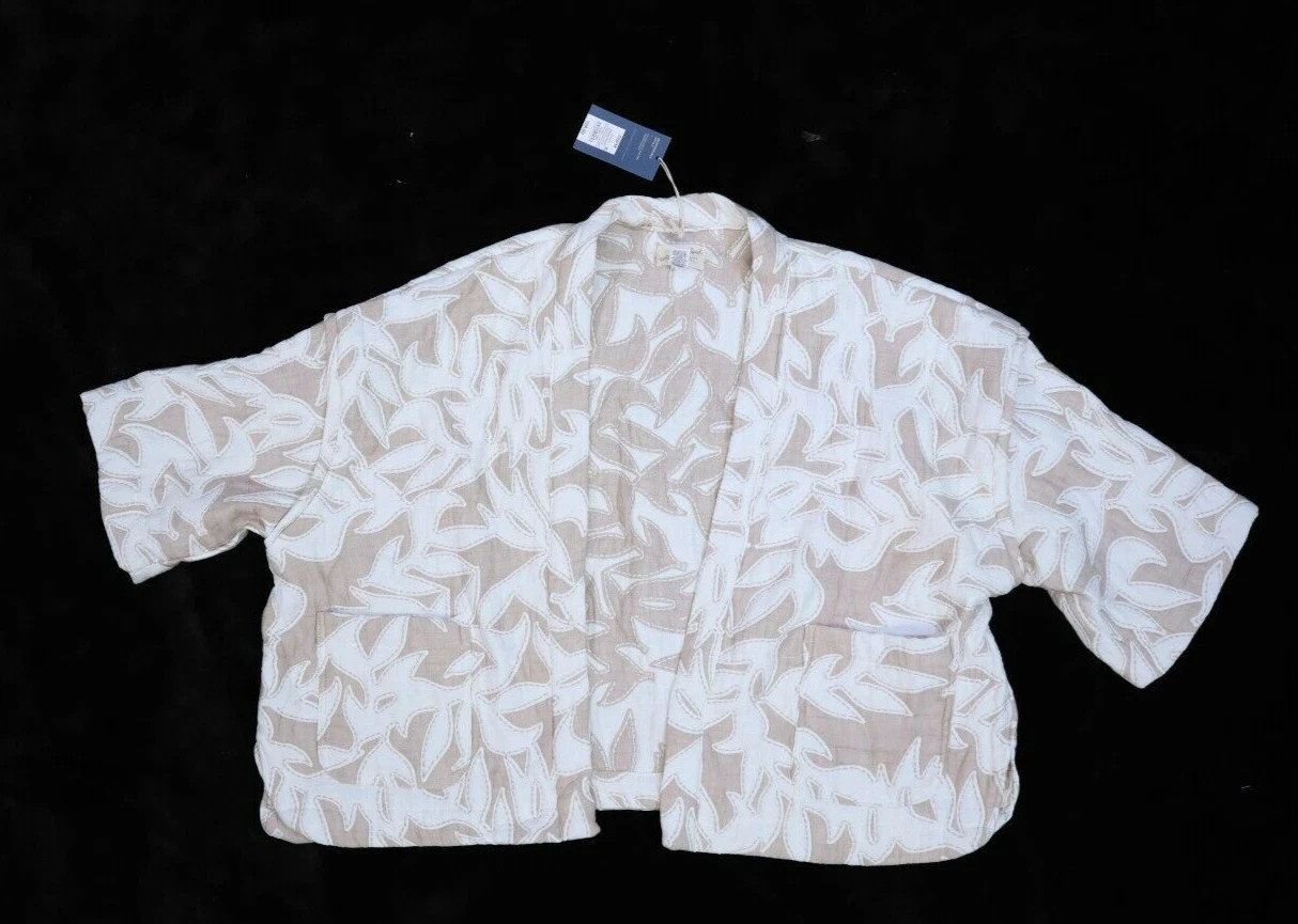 Universal Thread Womens Cream Cotton 3/4 Sleeve Quilted Short Duster One Size  | eBay | eBay US
