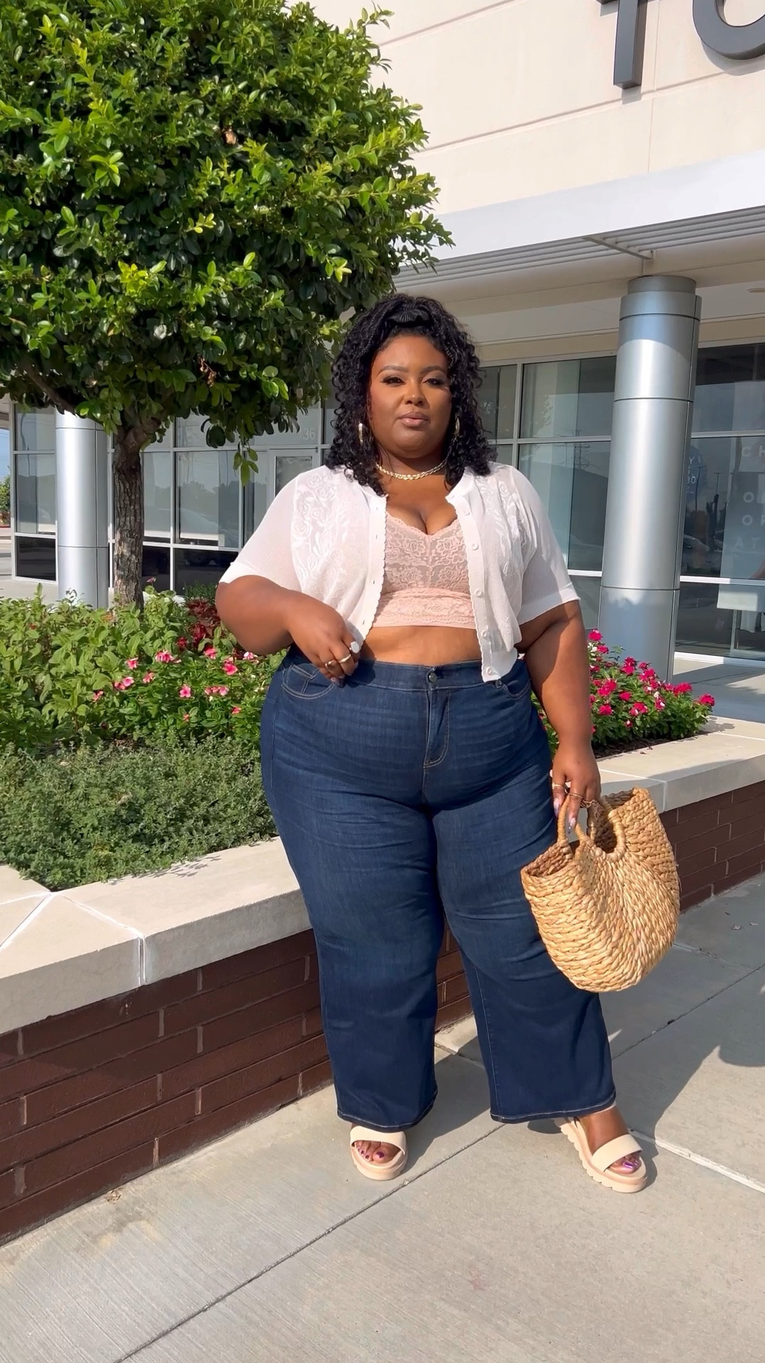 This outfit literally stopped traffic! The combination of this Lacey bralette and the mesh cropped cardigan made for a super romantic look on top, and the wide leg jeans added the perfect amount of casual to the look! 

Plus size and mid size babes tap in for the details to this look from Torrid!

I’m wearing a 28 in the jeans, and a 3 in the bralette and cardigan .

#LTKMidsize #LTKStyleTip #LTKPlusSize