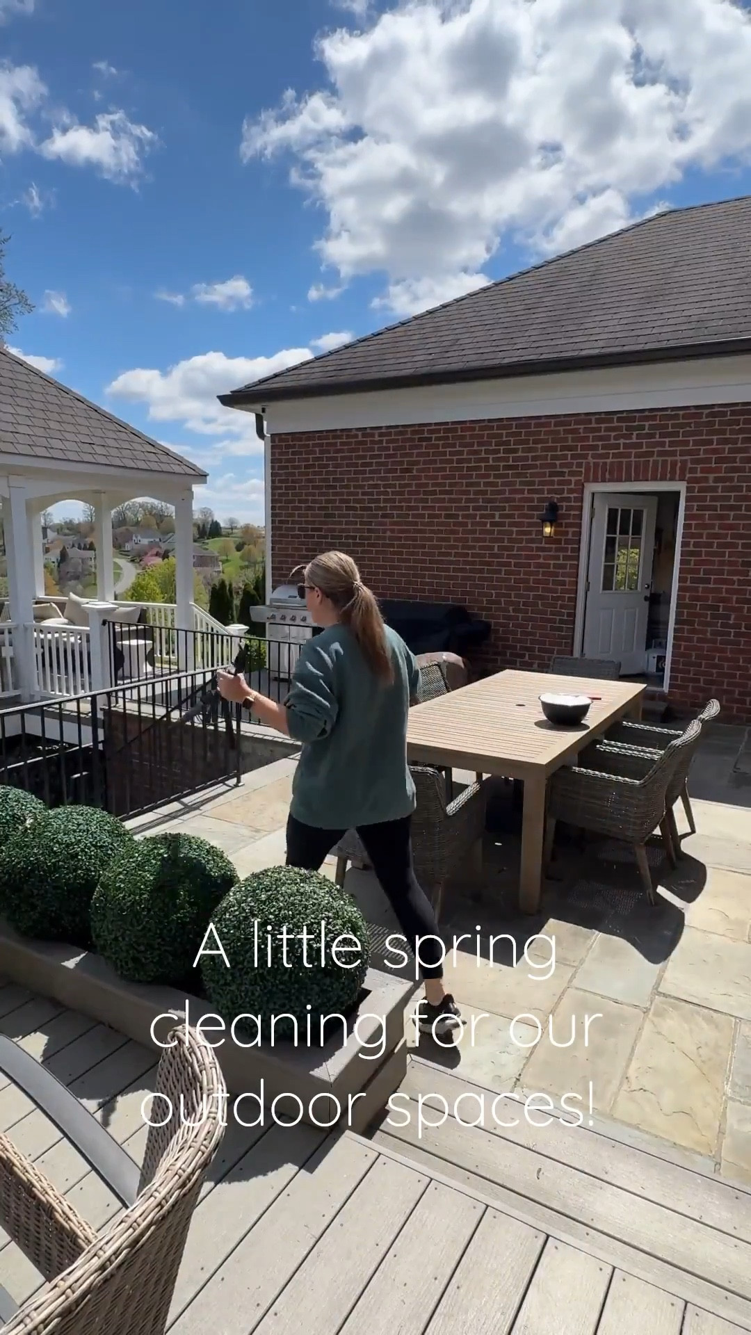 Giving our patio a spring cleaning! Still need to pressure wash, but happy with our progress! 

#archedmanor #modernhome #neutralhome #homedecor #casualstyle #neutralstyle #LTKWatchNow 

