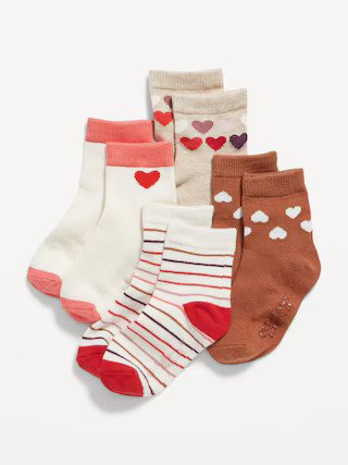 Unisex Printed Crew Socks 4-Pack for Toddler & Baby | Old Navy (US)