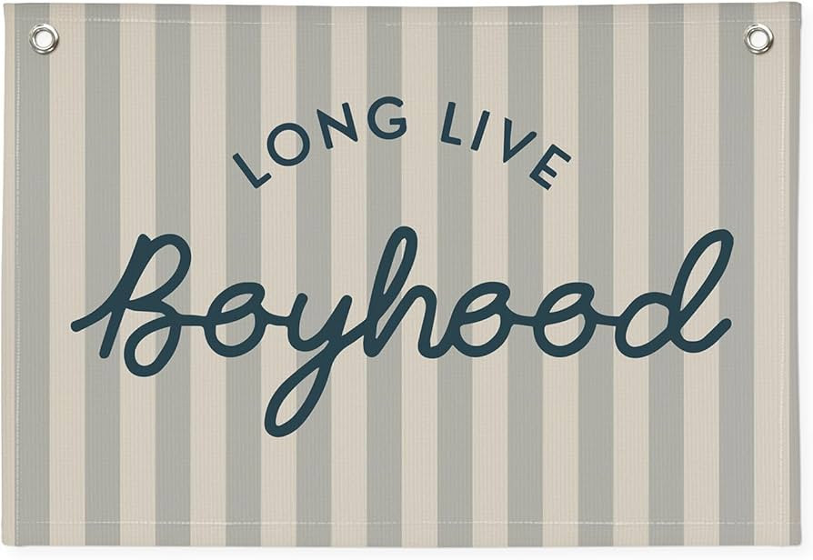 Long Live Boyhood Banner Boy Room Decor, Banner Flag Nursery Playroom Wall Decor for Boys Bedroom... | Amazon (US)