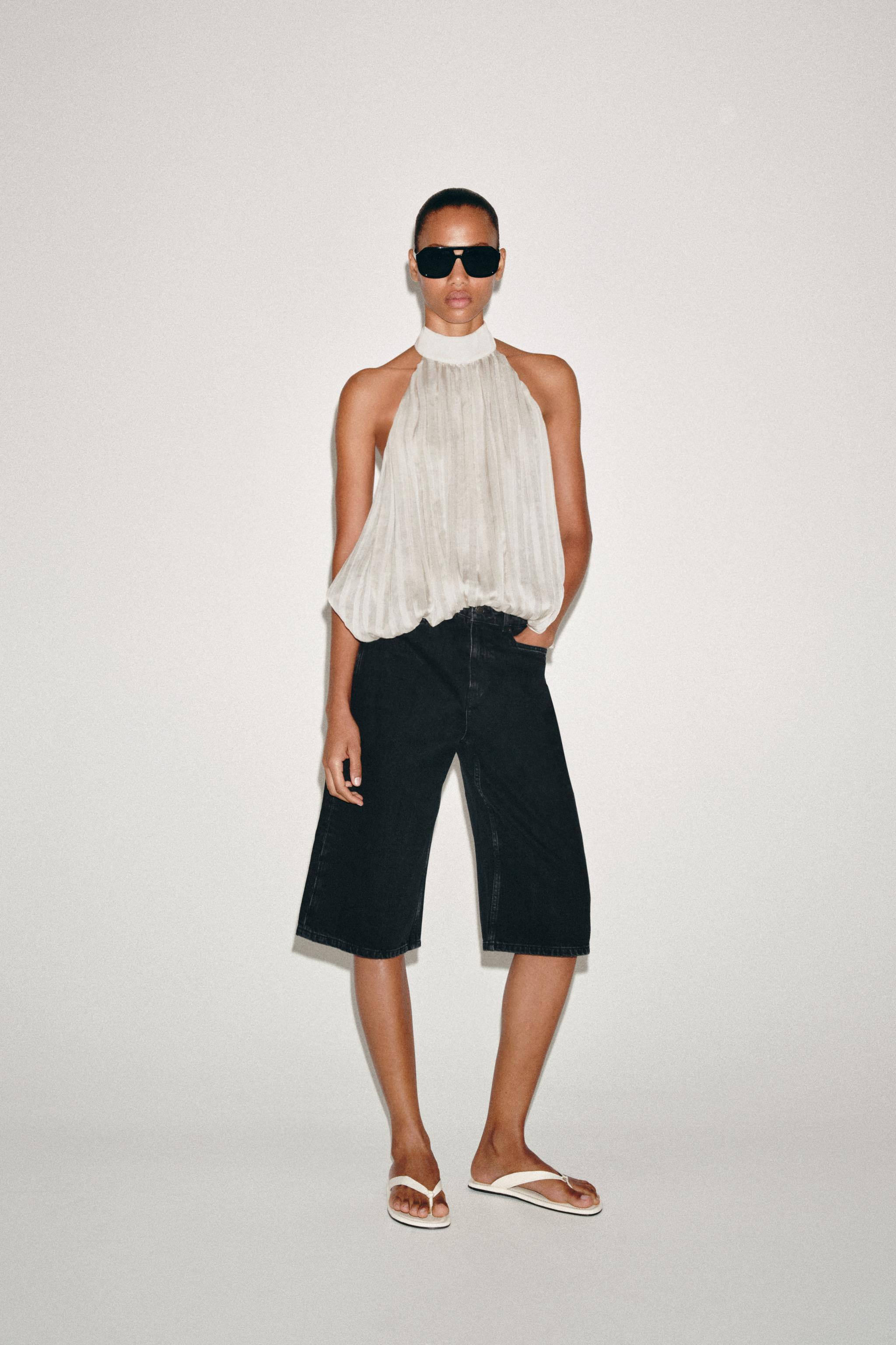 ZW COLLECTION PLEATED HALTER TOP | Zara DE