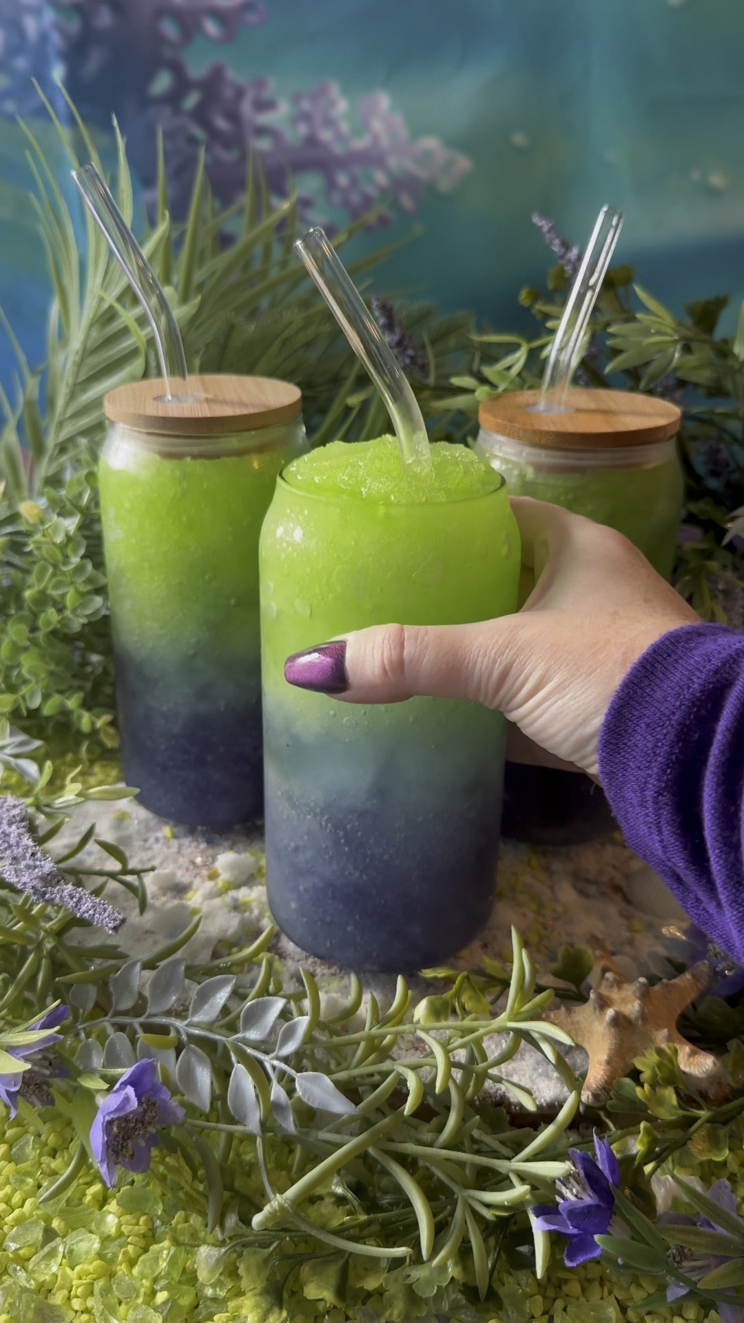 This easy mermaid inspired  slushie is perfect for summer! Change the colors with your favorite Gatorade flavors and just blend with ice! 

#LTKSeasonal