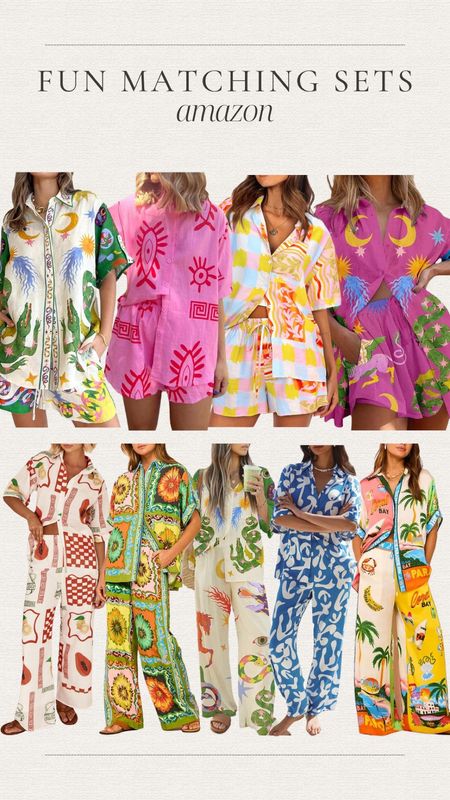 The cutest matching sets from Amazon!!

Colorful | printed | farm rio inspired 

#LTKSeasonal #LTKstyletip #LTKfindsunder100