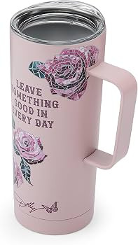 Dolly Parton Mug With Handle, Double Wall Vacuum Insulated Stainless Steel With Splash Resistant ... | Amazon (US)